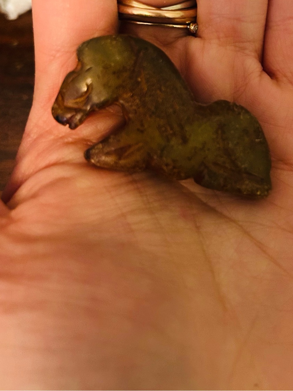 Hand-Carved Small Stone Animal Figurine - Brown - Picture 5 of 6